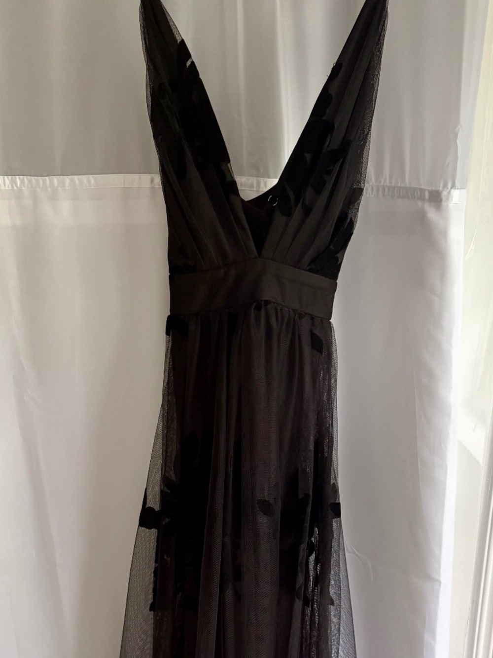 Simons Black maxi length dress